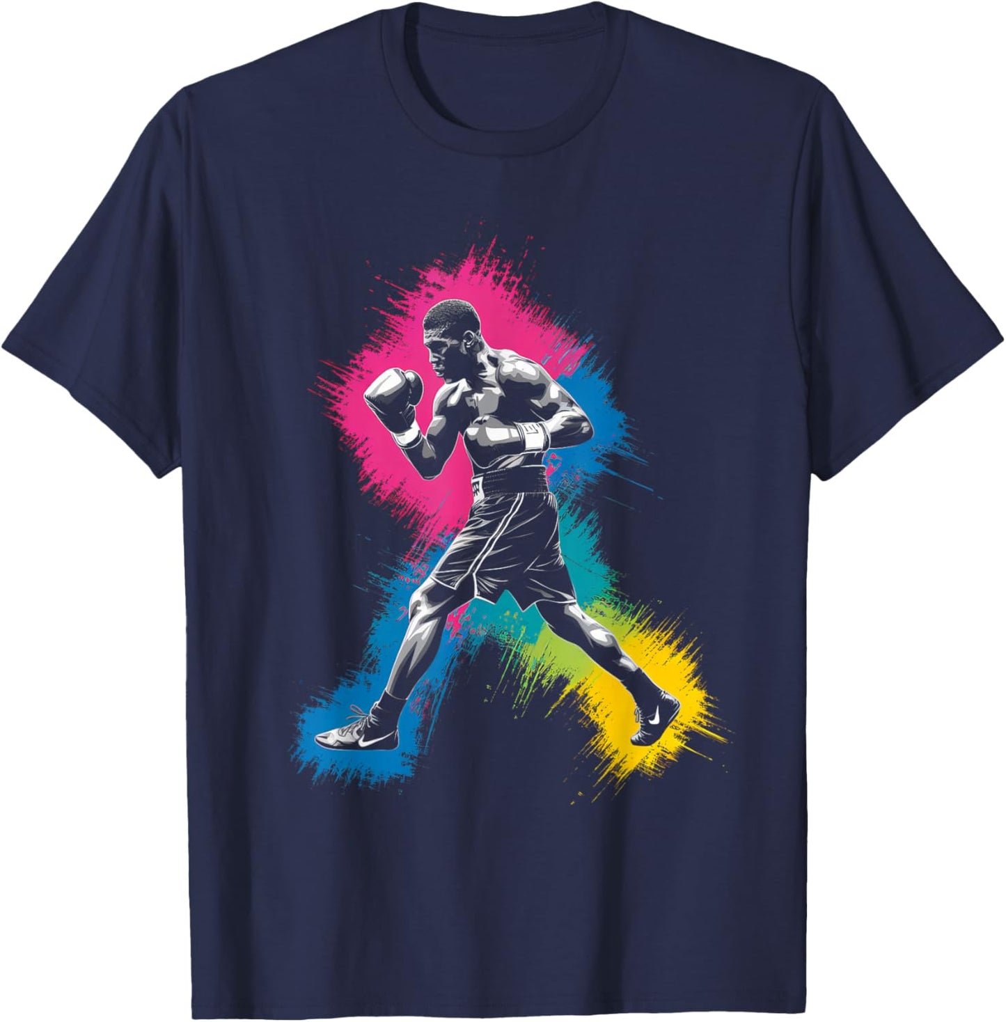 Colorful Boxing Player Women Kids Boxing Lovers T-Shirt - T-Shirt | Navy