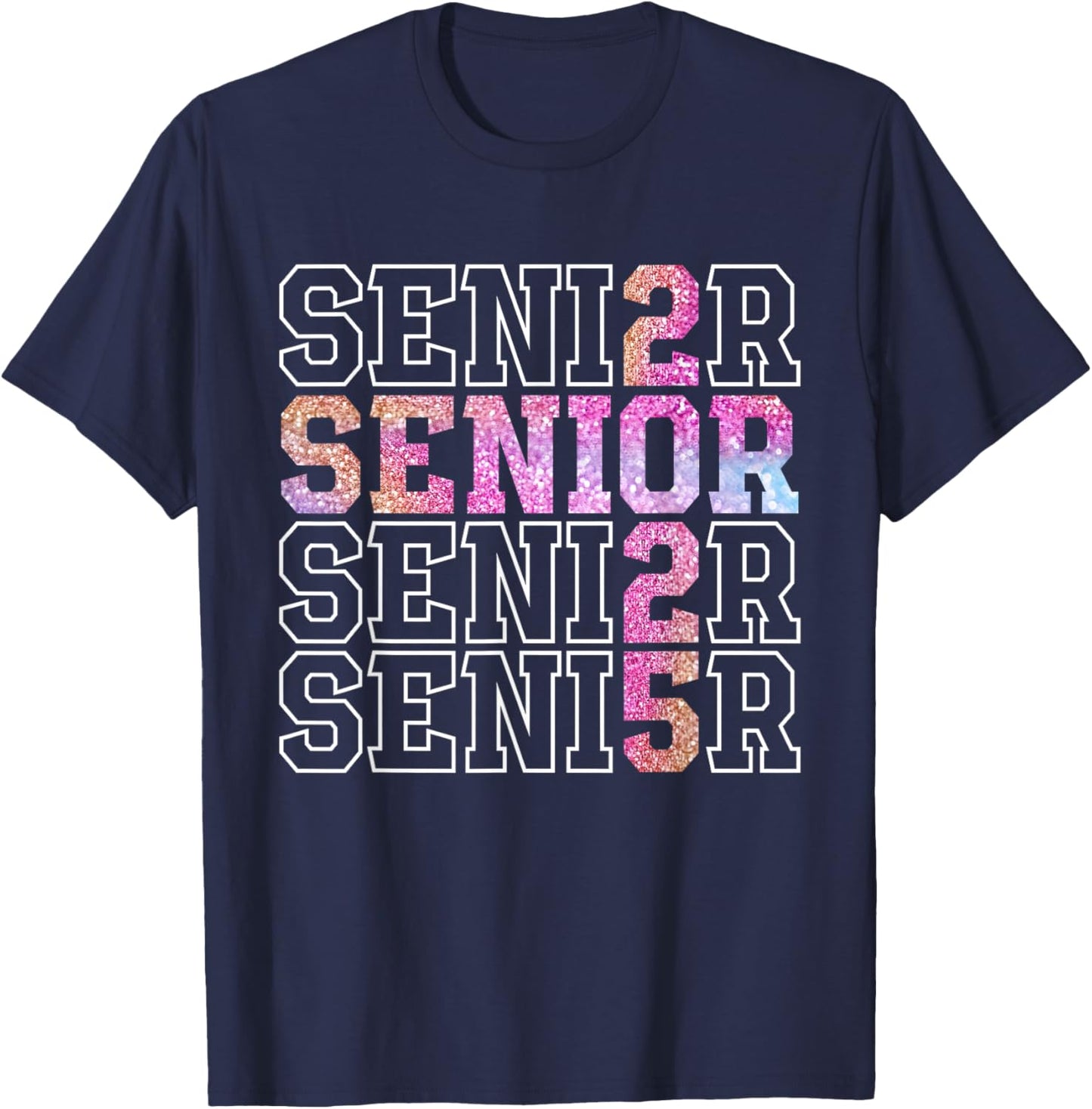 Senior 2025 Graduate High School Graduation Class of 2025 T-Shirt - T-Shirt | Navy