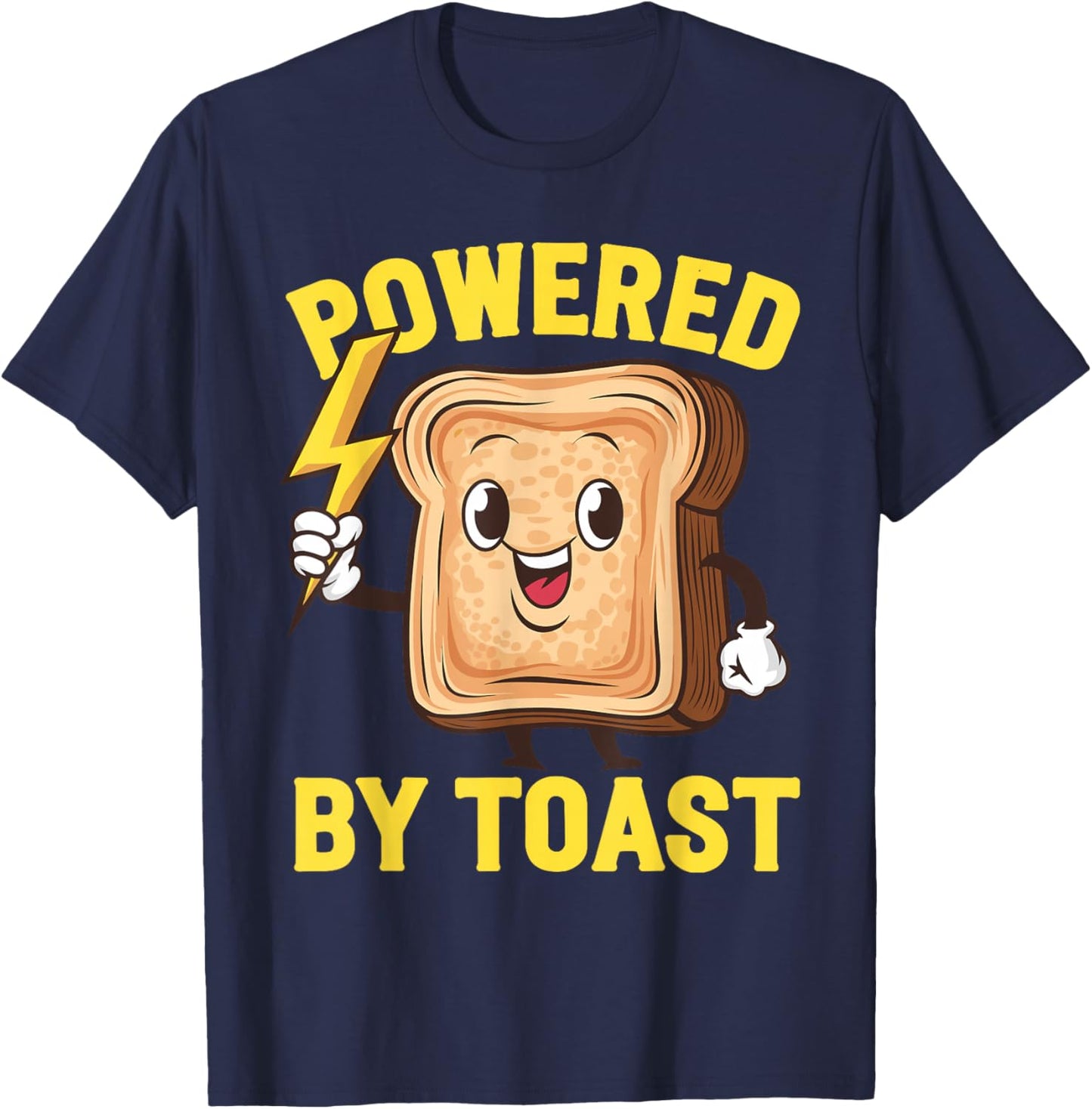 Powered by Toast Bread Toast T-Shirt - T-Shirt | Navy
