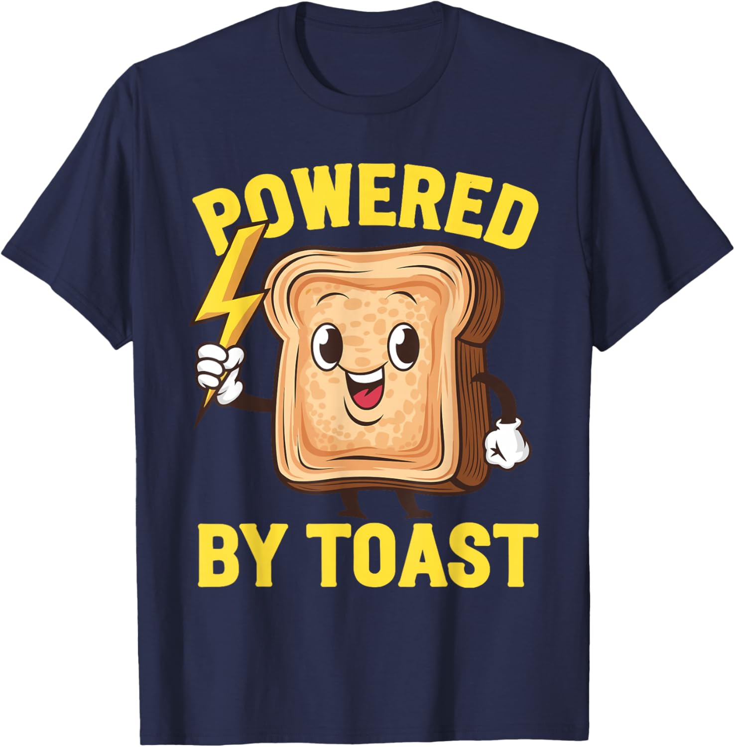 Powered by Toast Bread Toast T-Shirt - T-Shirt | Navy