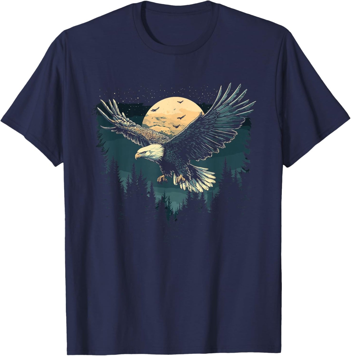 Bald Eagle & Eagle, Animal, Forest & Nature, Wildlife T-Shirt - T-Shirt | Navy
