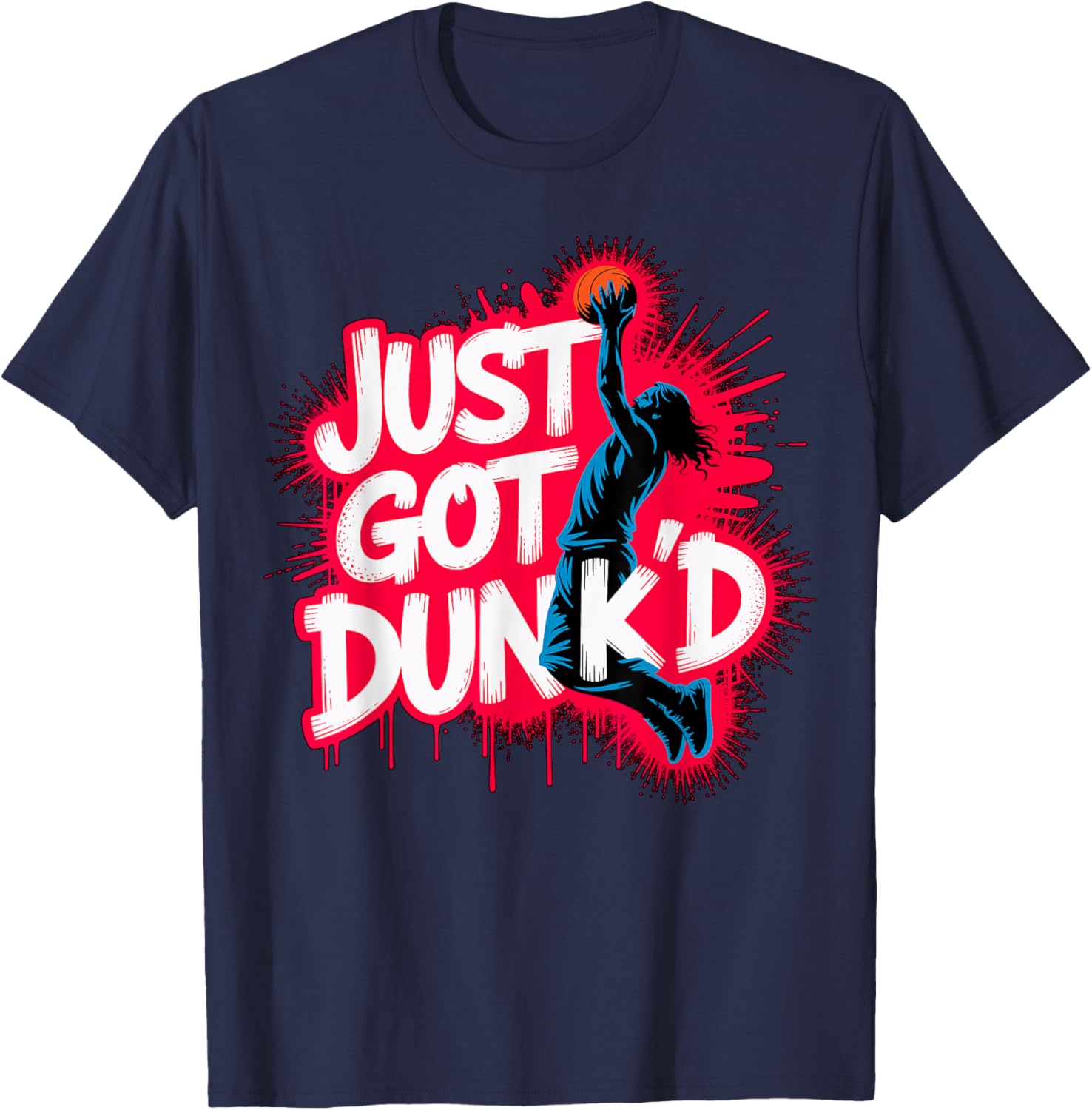Baptized Jesus Just Got Dunked Baptism T-Shirt - T-Shirt | Navy