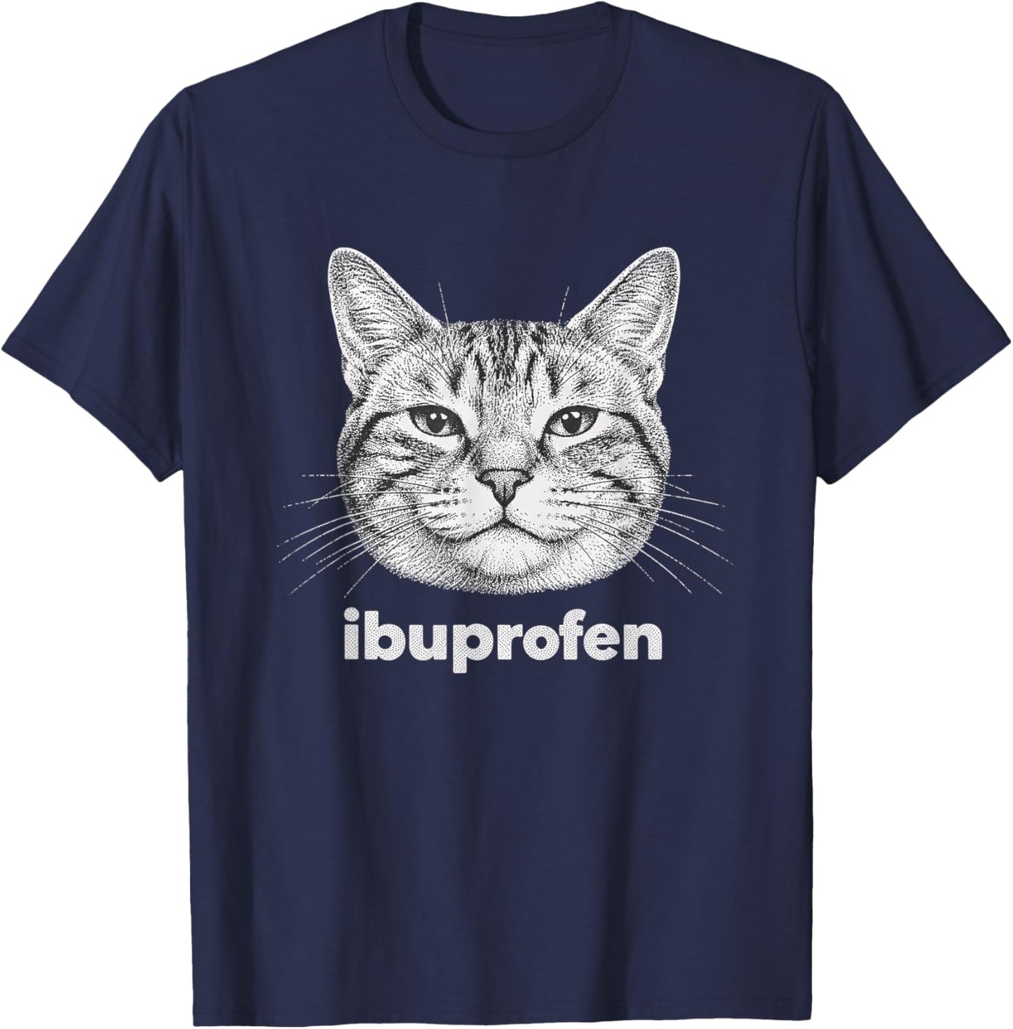 Ibuprofen Funny Meme Vintage Graphic T-Shirt - T-Shirt | Navy