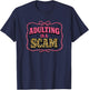 Funny Adulting is A Scam Retro Leopard Graphic T-Shirt - T-Shirt | Navy