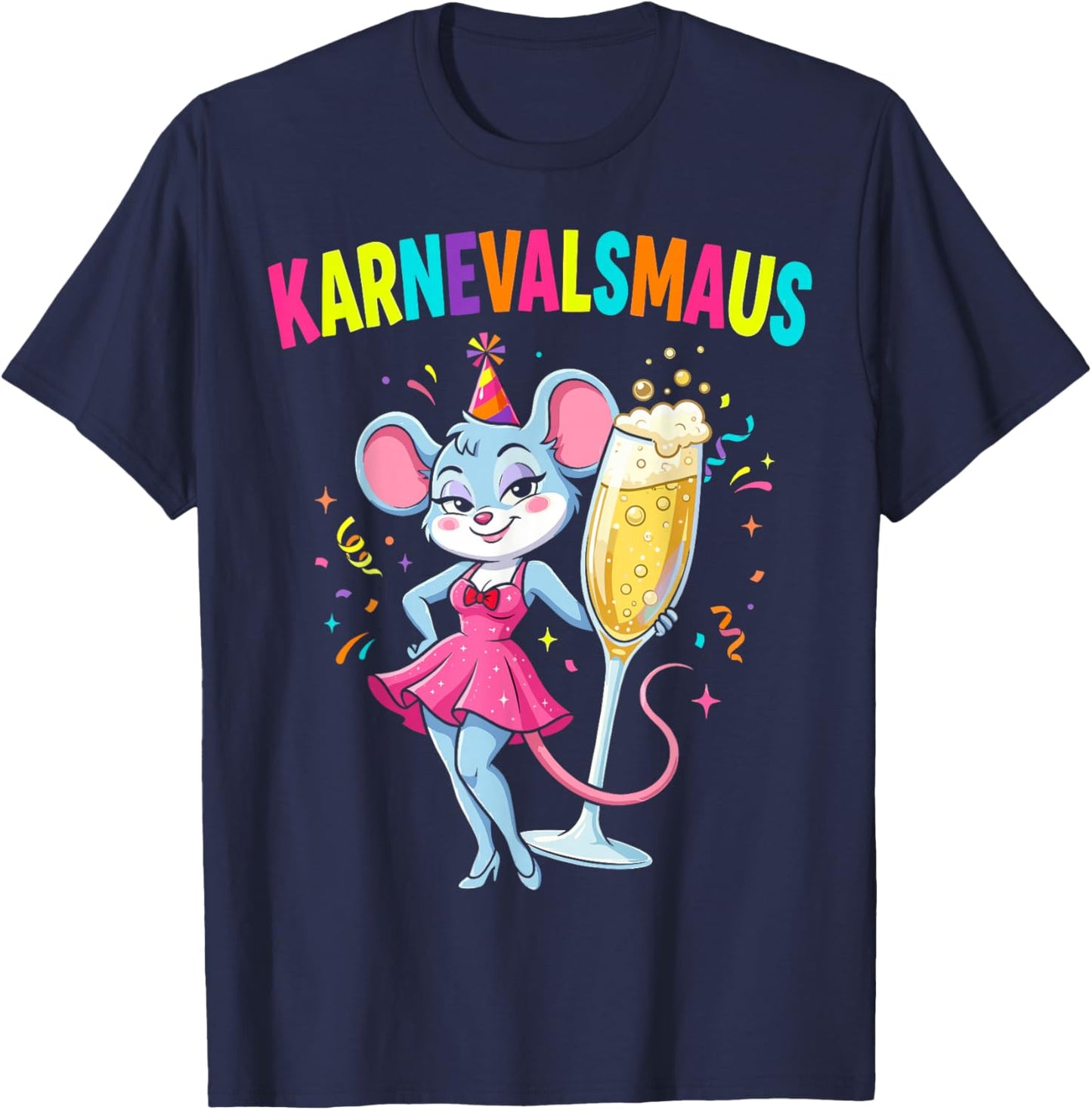 Carnival Mouse Women's Costume Replacement Cologne Carnival T-Shirt - T-Shirt | Navy