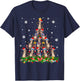 Santa ELF Reindeer Otter Christmas Tree T-Shirt - T-Shirt | Navy