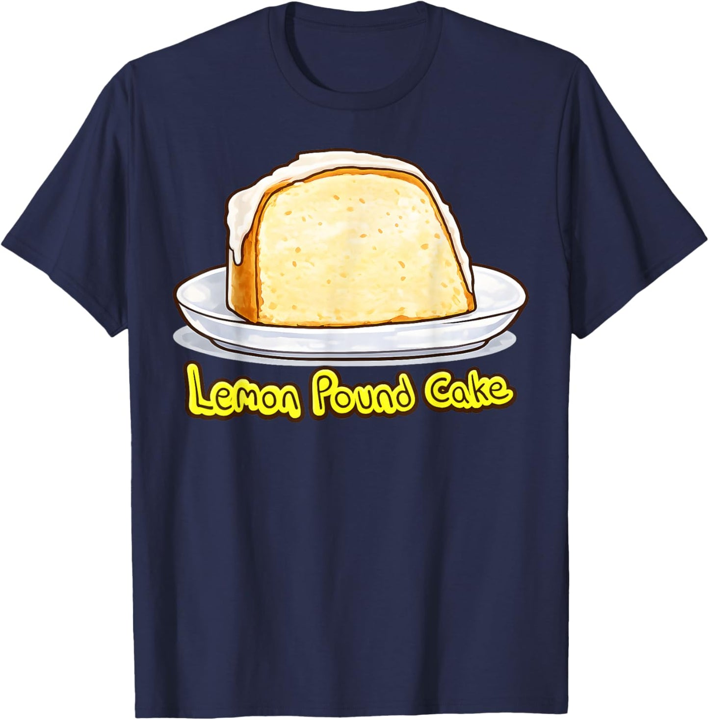 Lemon Pound Cake T-Shirt - T-Shirt | Navy