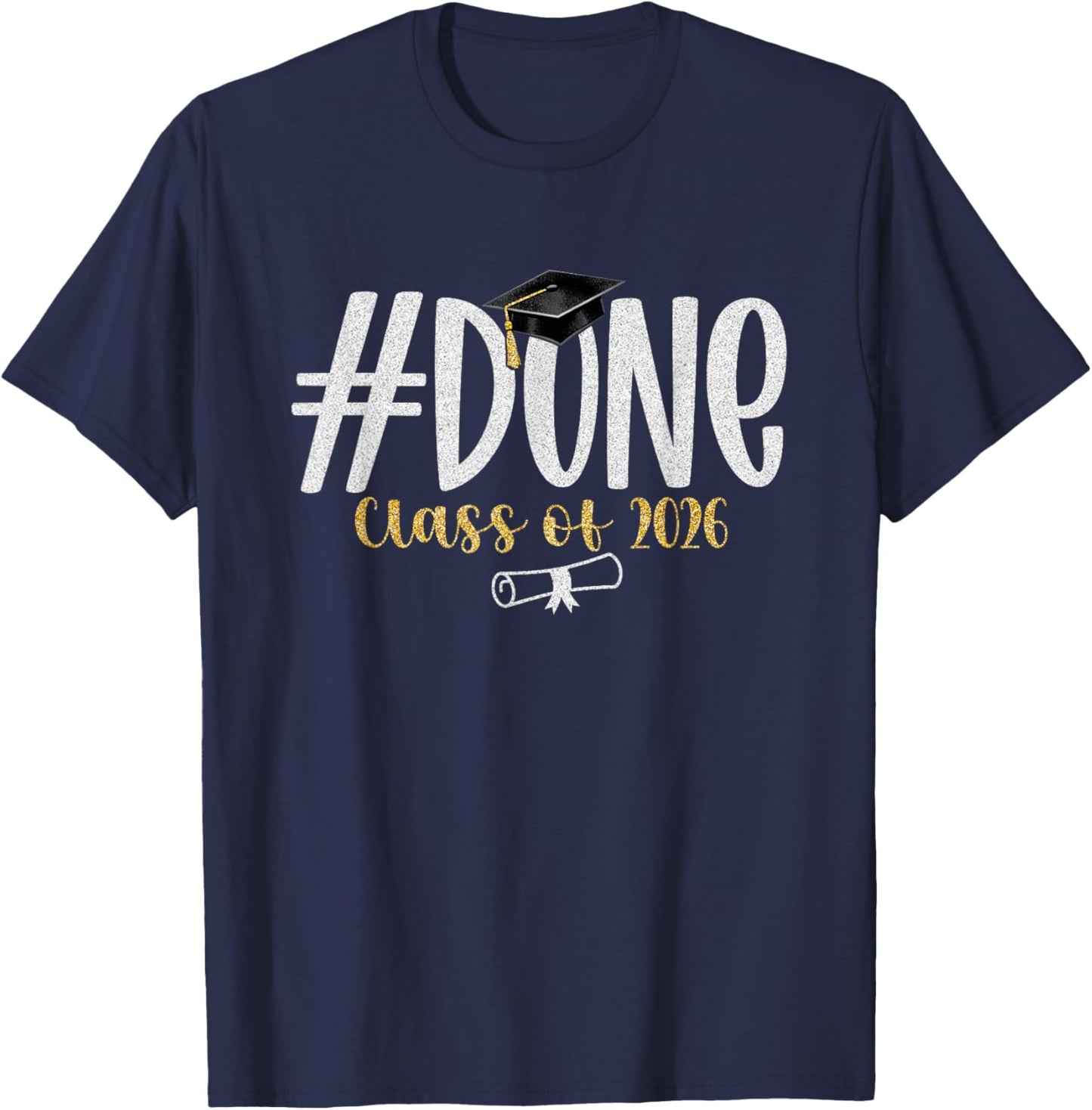 #Done Class of 2026 Senior Graduation Graduate Students Kids T-Shirt - T-Shirt | Navy
