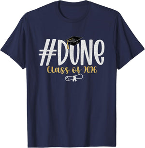#Done Class of 2026 Senior Graduation Graduate Students Kids T-Shirt - T-Shirt | Navy