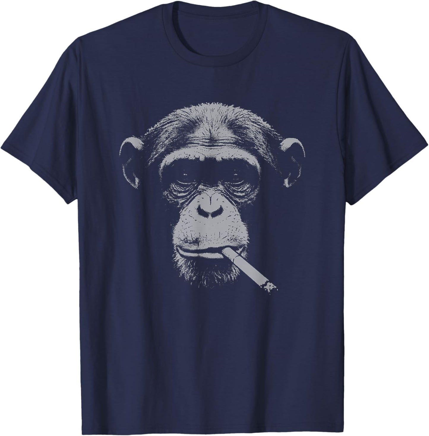 Smoking Meme Monkey Women Monkey Smoking Cigarette T-Shirt - T-Shirt | Navy