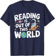 Reading Is Out Of This World Space Funny Books Lover T-Shirt - T-Shirt | Navy