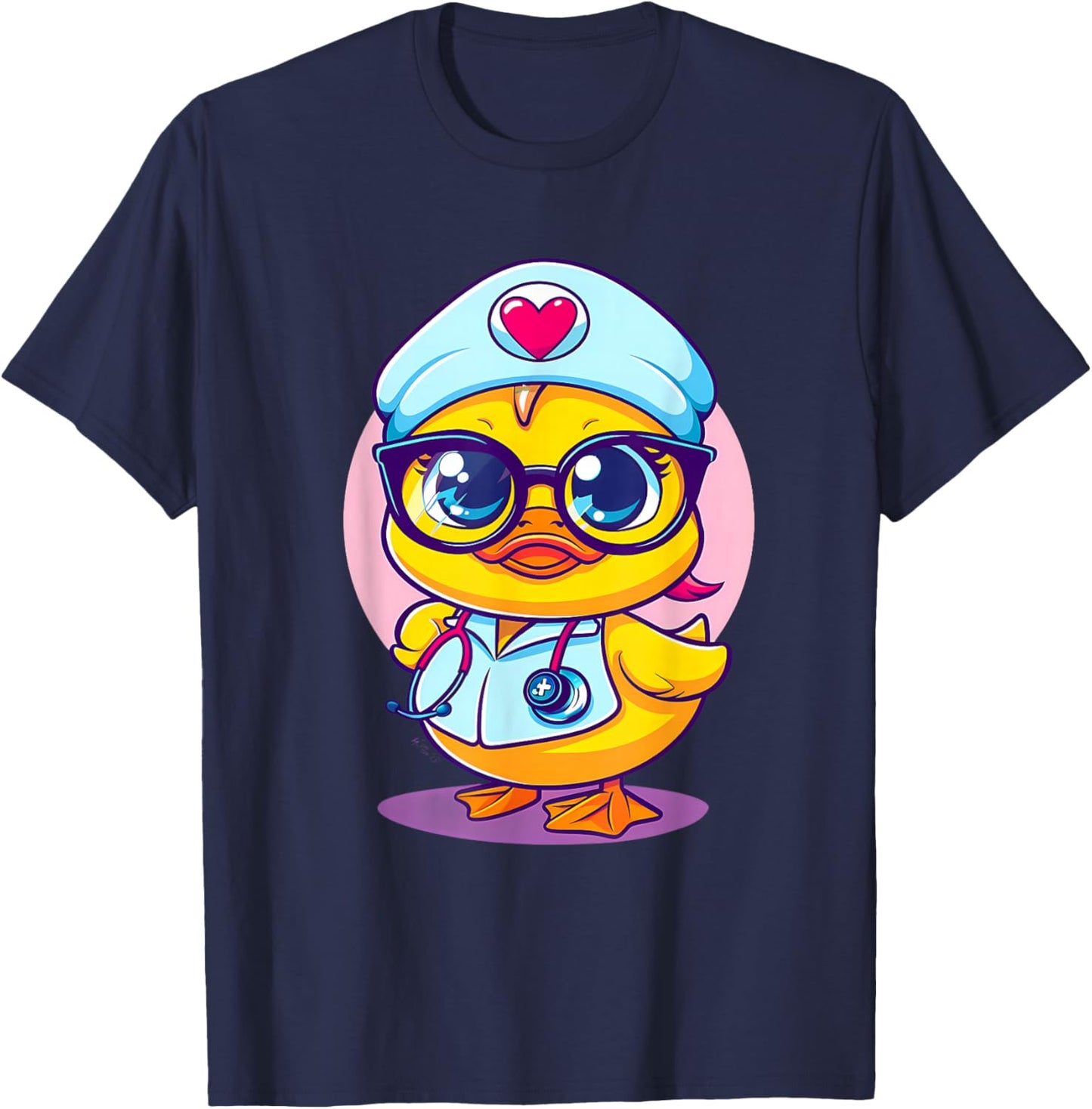 Rubber Duck Nurse Medical Rubber Duck Stethoscope Nursing T-Shirt - T-Shirt | Navy
