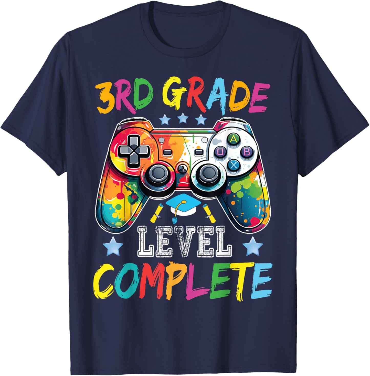 3rd Grade Level Complete Shirt Graduation Last Day Of School T-Shirt - T-Shirt | Navy