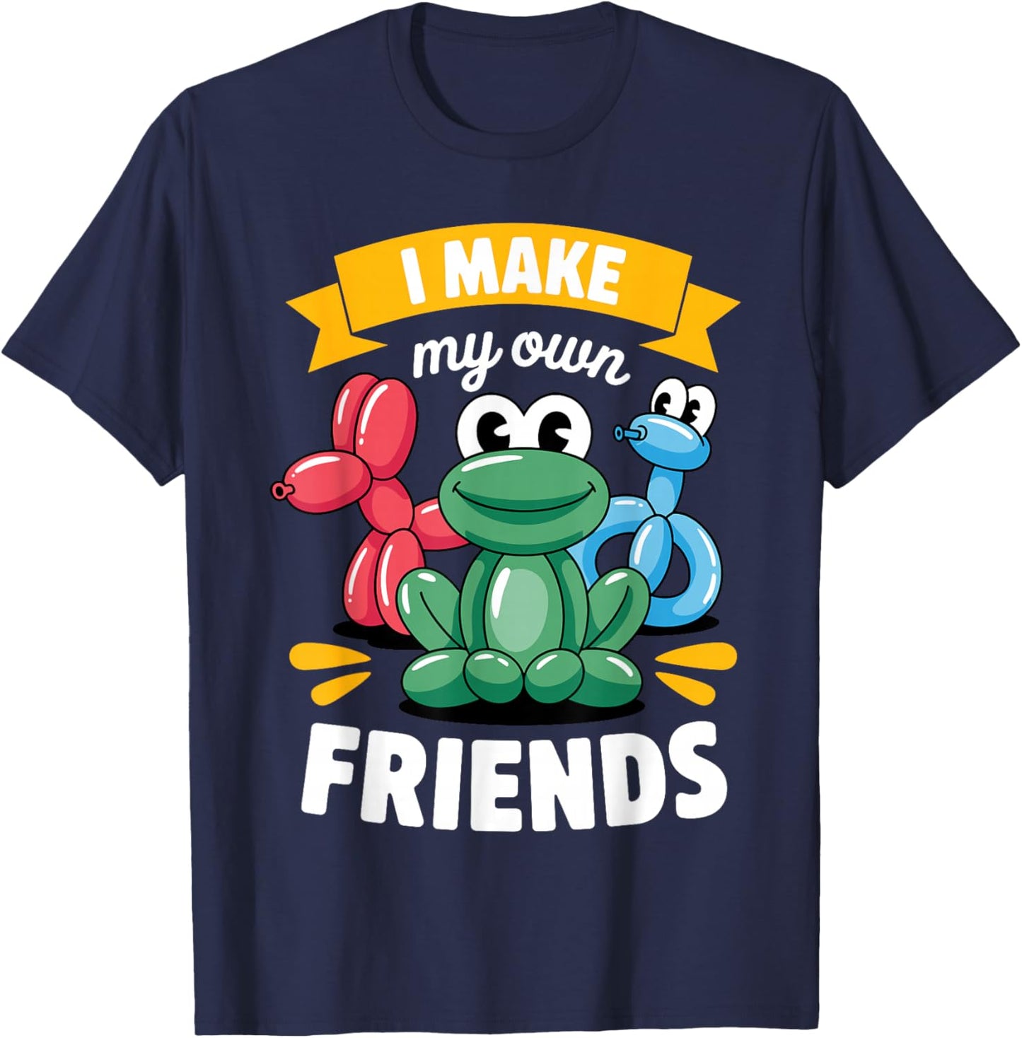 Balloon Artist Art Women Modelling Balloon Twisting T-Shirt - T-Shirt | Navy