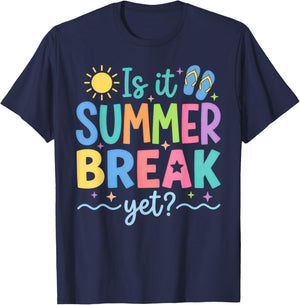 Funny Teacher Last Day School Summer Vacation Mood Humor T-Shirt - T-Shirt | Navy