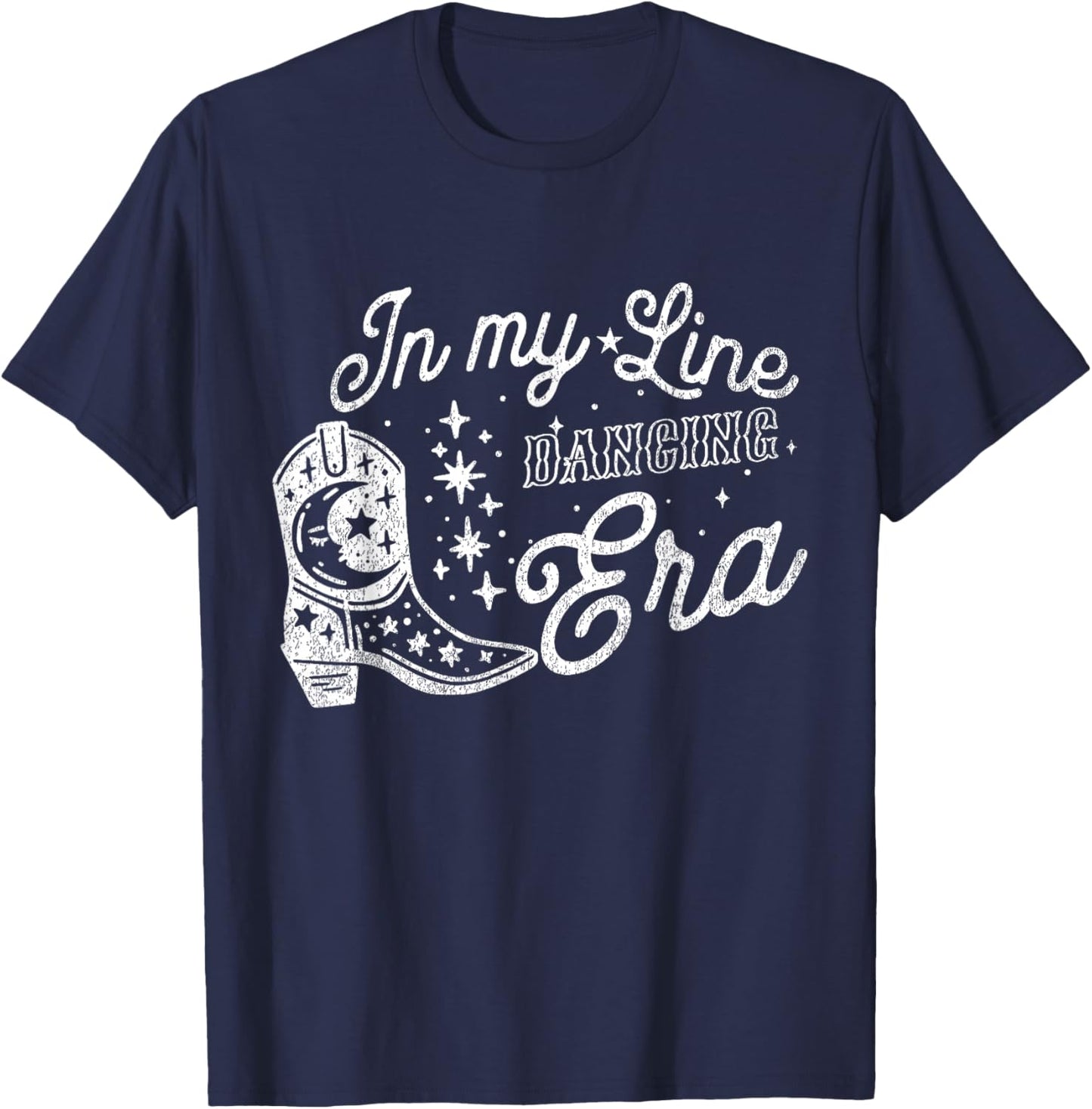In my Line Dancing Era Cowgirl Line Dancing Teacher Western T-Shirt - T-Shirt | Navy