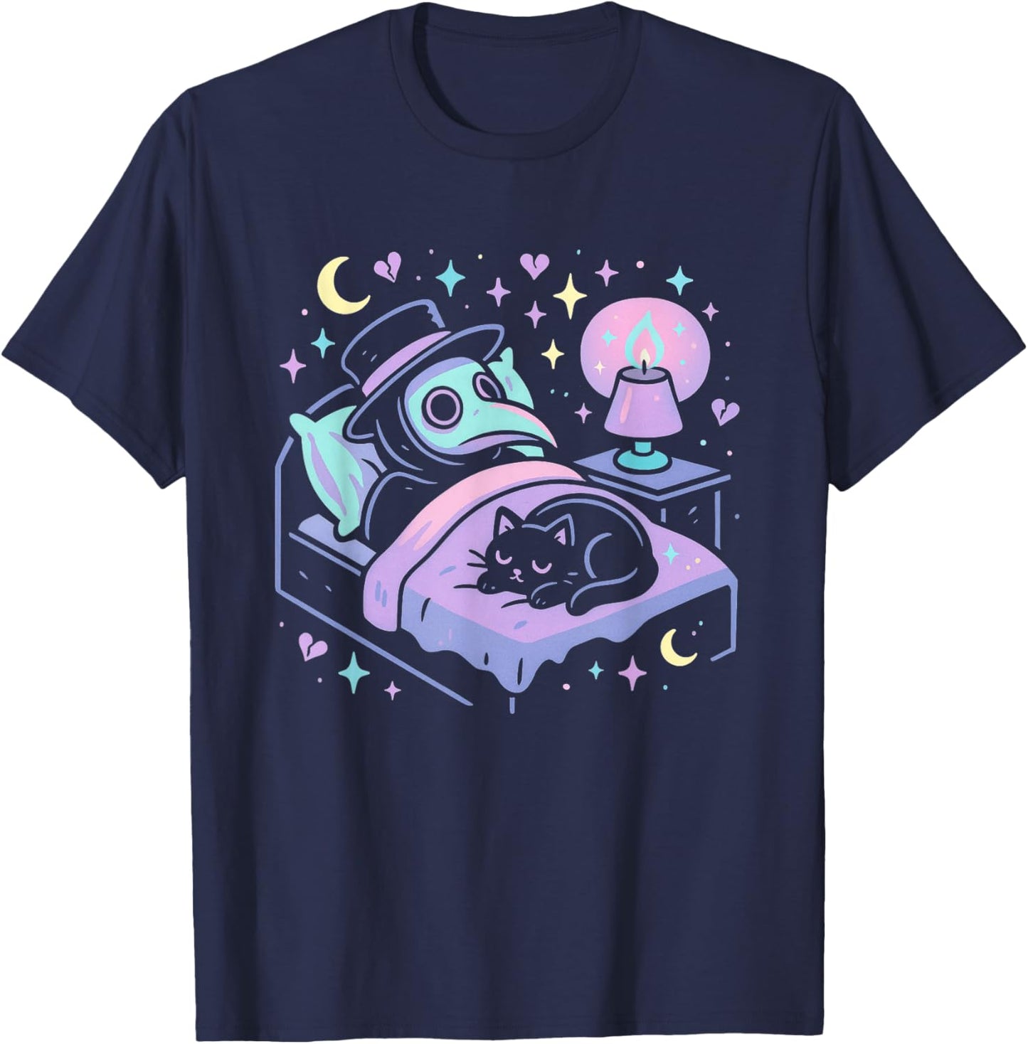 Pastel Goth Shirt Sleeping Plague Doctor Sleep T-Shirt - T-Shirt | Navy