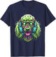 Zombie Poodle Dog Ghost Dark Halloween Horror Skeleton Gifts Men Women Kids T-Shirt - T-Shirt | Navy