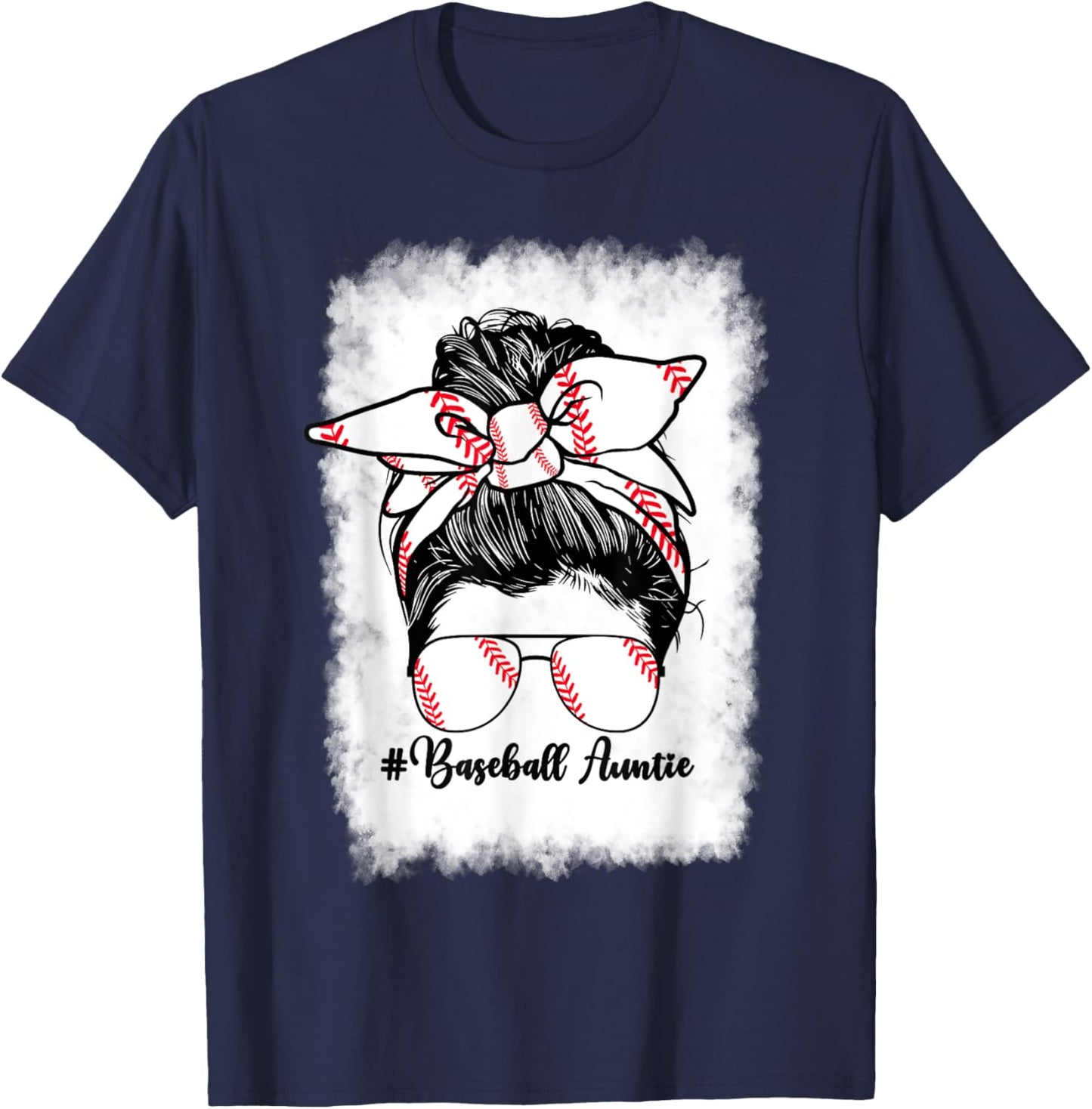 Baseball Aunt My Favorite Player Calls Me Auntie Baseball T-Shirt - T-Shirt | Navy