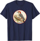 Colorful Retro Red-Bellied Woodpecker Bird Design T-Shirt - T-Shirt | Navy