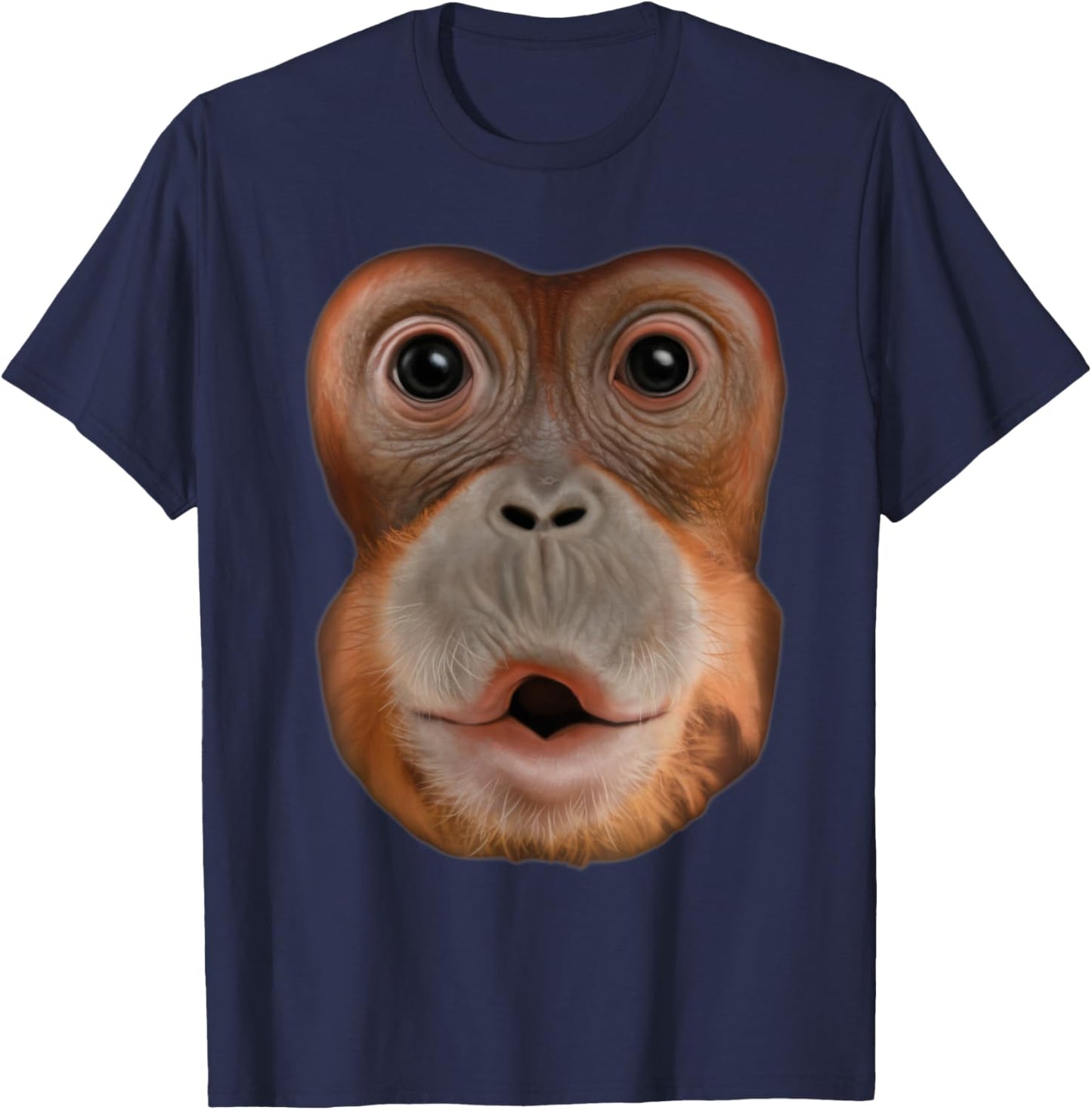 Monkey Stomach Funny Meme Ape Gorilla T-Shirt - T-Shirt | Navy