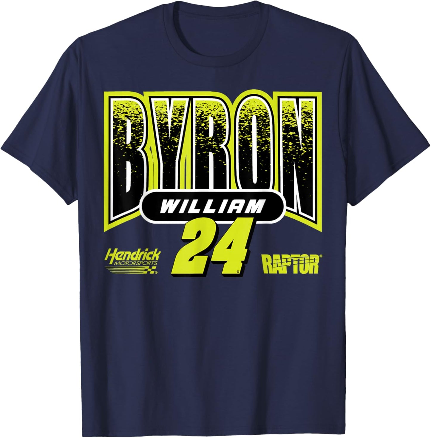 NASCAR - William Byron - Arched Text T-Shirt - T-Shirt | Navy
