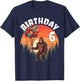 6 Years Old Bigfoot Birthday Party Celebration Balloons Fun T-Shirt - T-Shirt | Navy