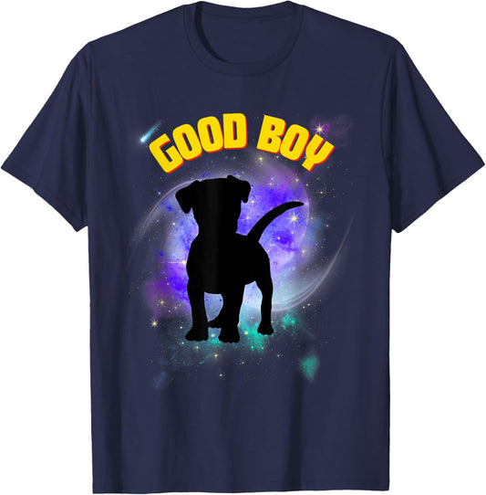 Good Boy – Cute Cosmic Puppy for Dog & Space Lovers T-Shirt - T-Shirt | Navy