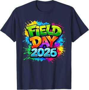 Field Day 2026 Let The Games Begin Teachers Kids Field Day T-Shirt - T-Shirt | Navy