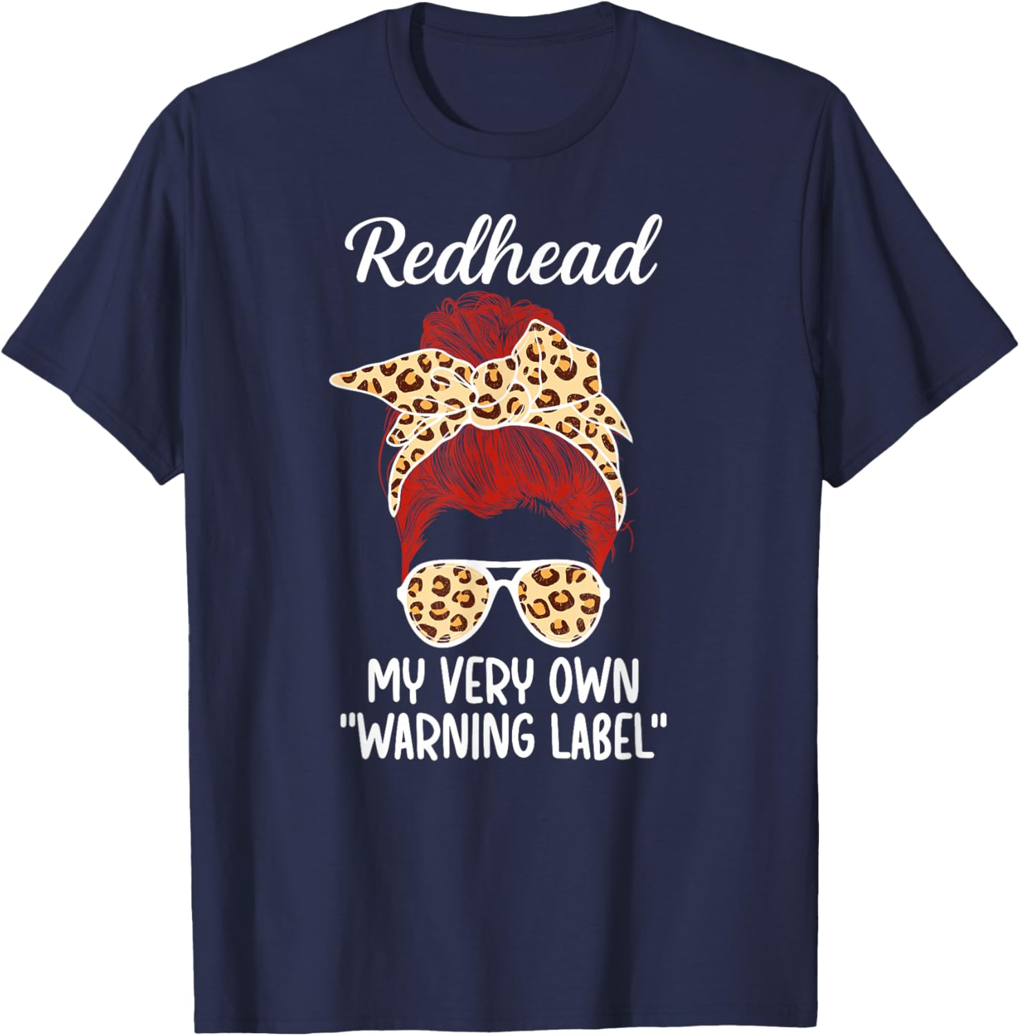 Redhead Funny Red Hair Ginger Red Haired T-Shirt - T-Shirt | Navy
