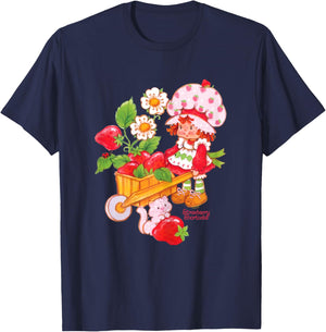 Strawberry Shortcake - Painted Wheelbarrow T-Shirt - T-Shirt | Navy