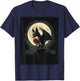 Bat Rose Moon Men Black Gothic Rose Women Bat T-Shirt - T-Shirt | Navy