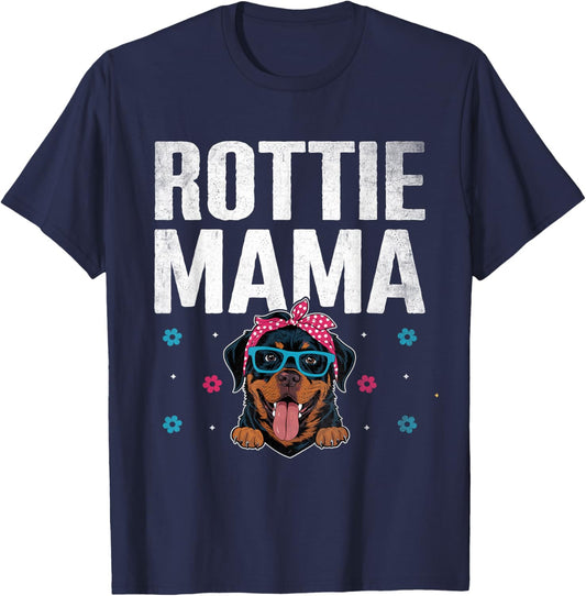 Rottie Mama Rottweiler Dog Rottweilers T-Shirt - T-Shirt | Navy