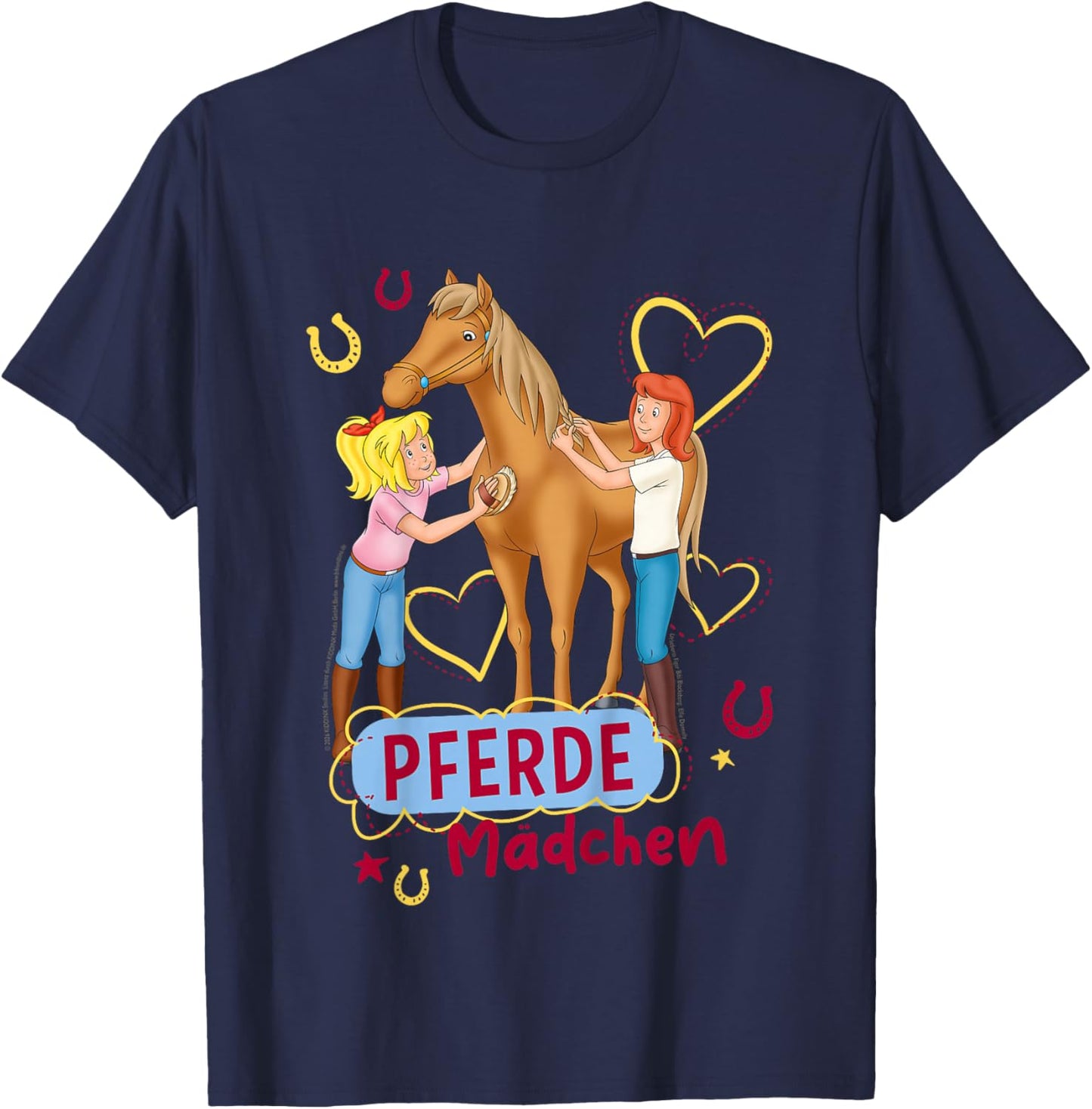 Kinder Bibi & Tina - Pferde Mädchen T-Shirt - T-Shirt | Navy