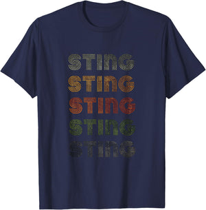 Love Heart Sting Grunge Vintage Style Black Sting T-Shirt - T-Shirt | Navy