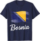 Bosnia and Herzegovina Flag Bosnian Roots T-Shirt - T-Shirt | Navy