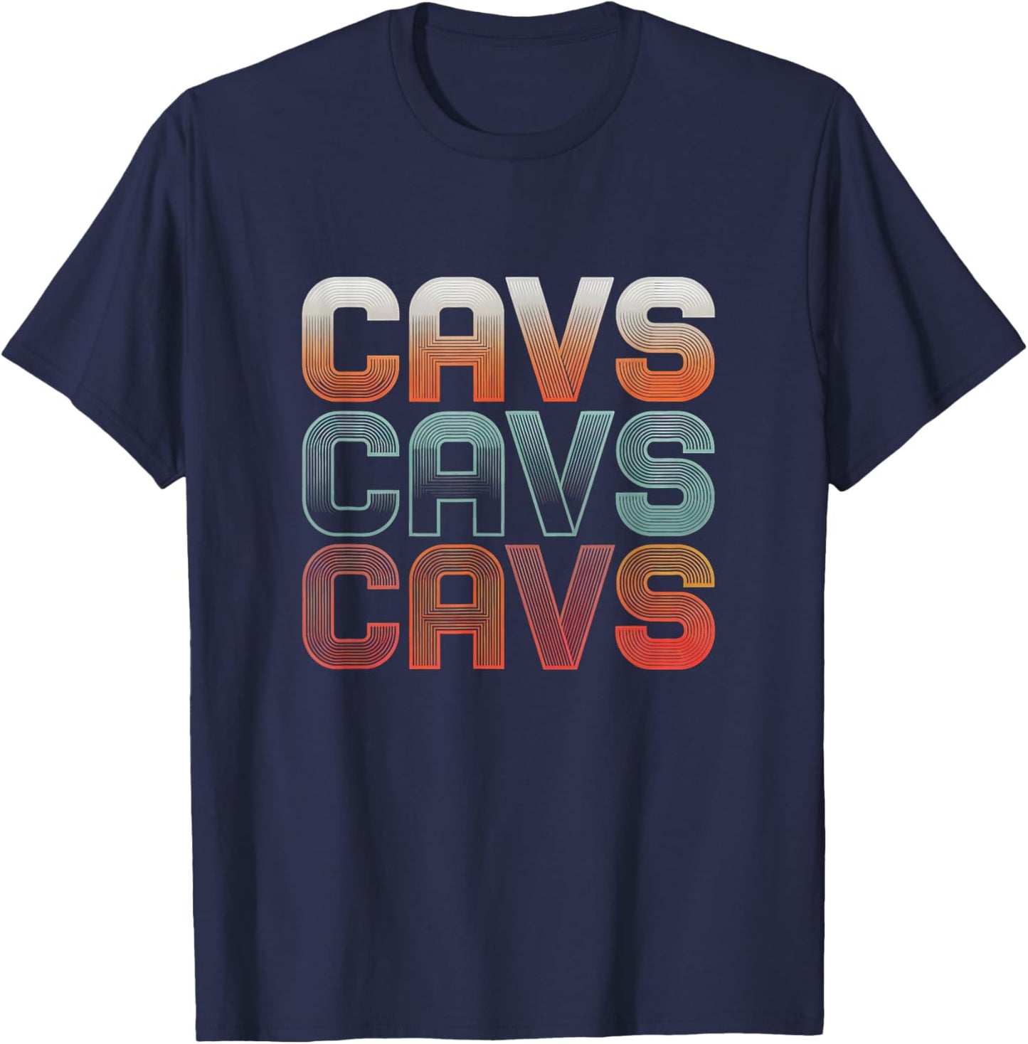 Love Heart Cavs Grunge Vintage Style Black Cavs T-Shirt - T-Shirt | Navy