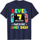 Niveau 7 débloqué Awesome Since 2019 Gaming 7th Birthday T-Shirt - T-Shirt | Navy