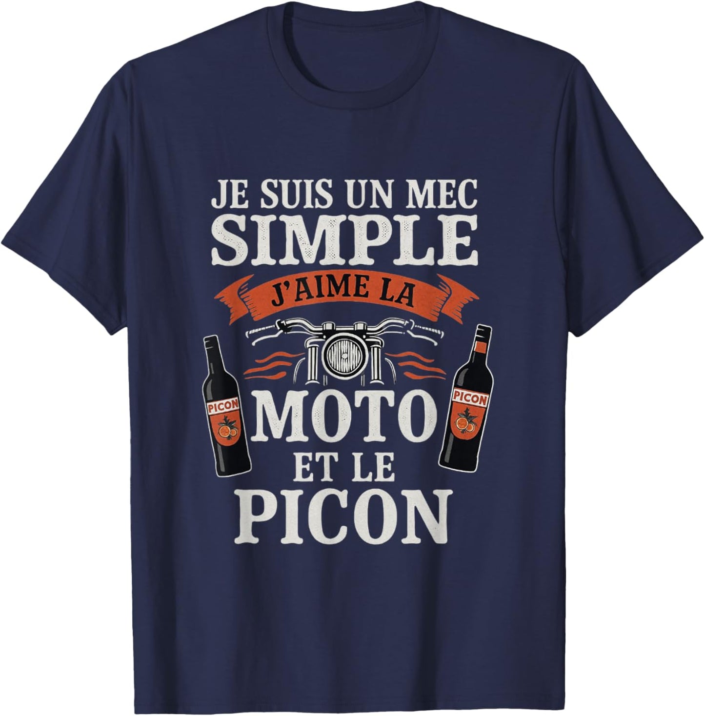 Gift Motorcycle Picon Drink Alcohol for Biker T-Shirt - T-Shirt | Navy