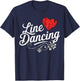 Line Dancing Floral Script Western Dance Line Dance T-Shirt - T-Shirt | Navy