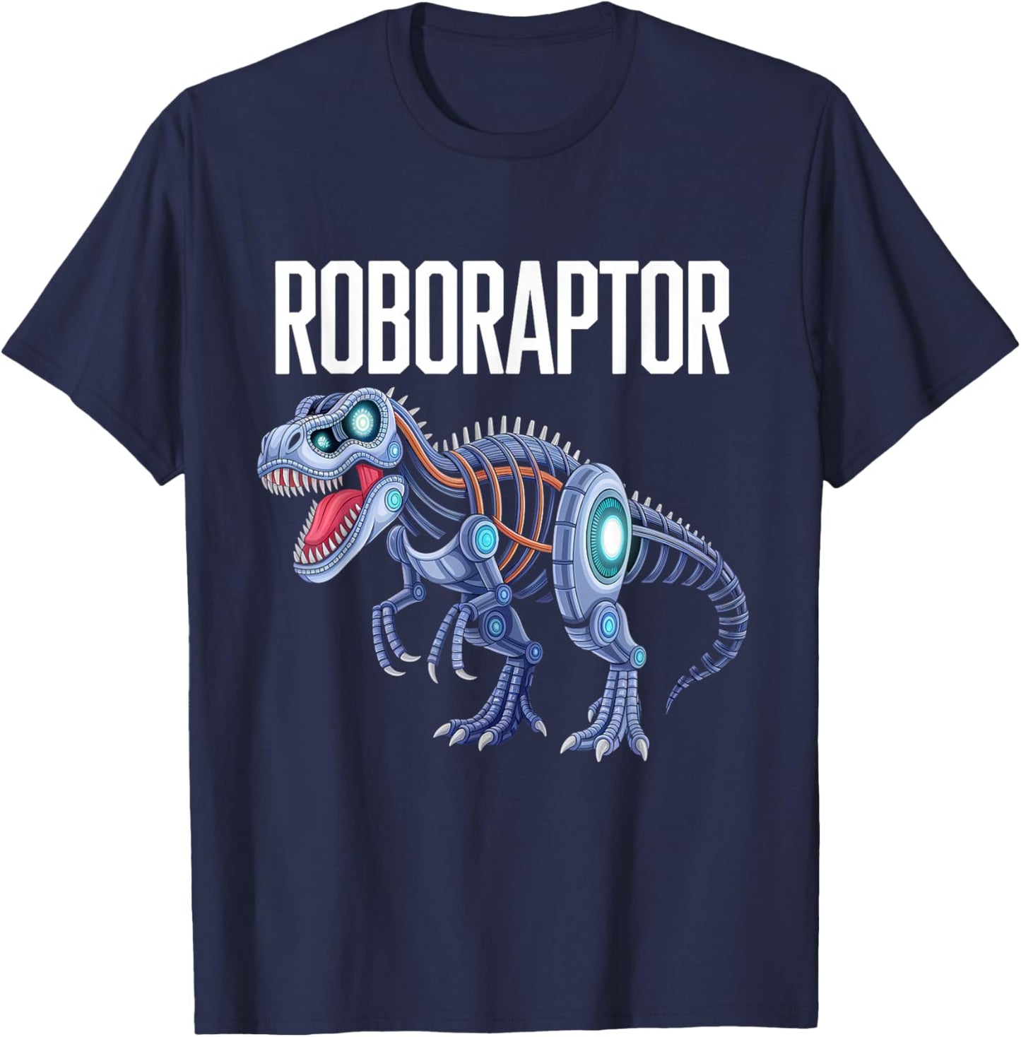 Robot Dinosaur T-Rex Robotic Engineering Dino Funny Robotics T-Shirt - T-Shirt | Navy