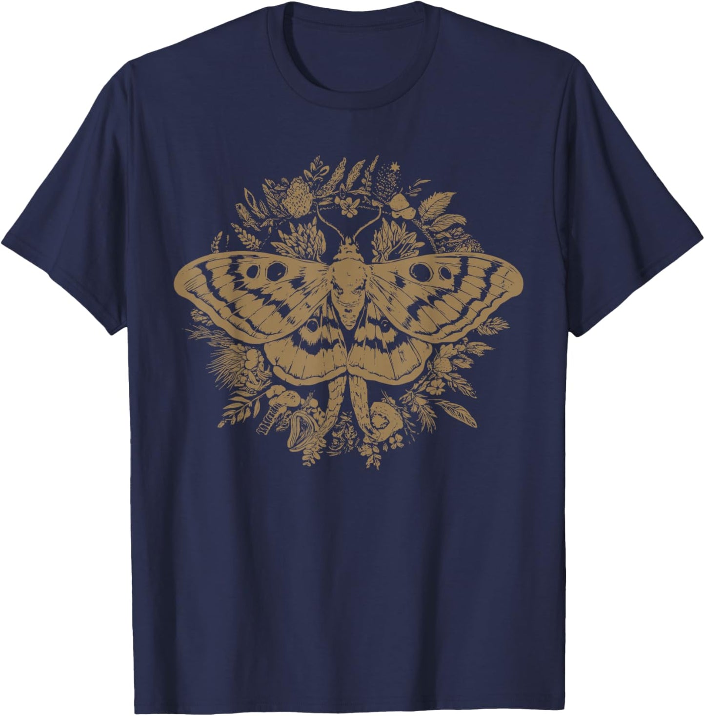 Butterfly Grunge Fairycore Therian Cute Moth Aesthetic T-Shirt - T-Shirt | Navy