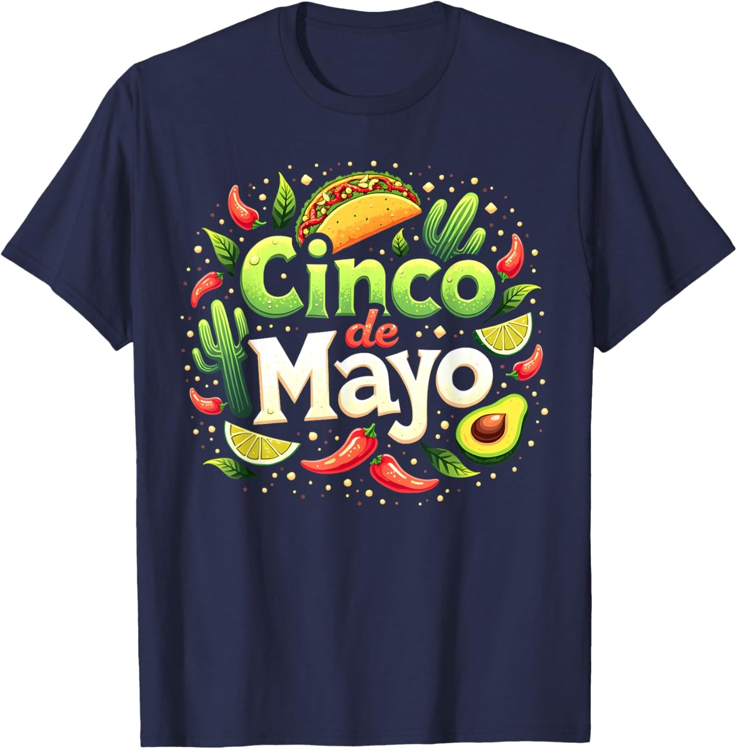 Cinco De Mayo Mexican Fiesta 5 De Mayo Squad Women Men Kids T-Shirt - T-Shirt | Navy