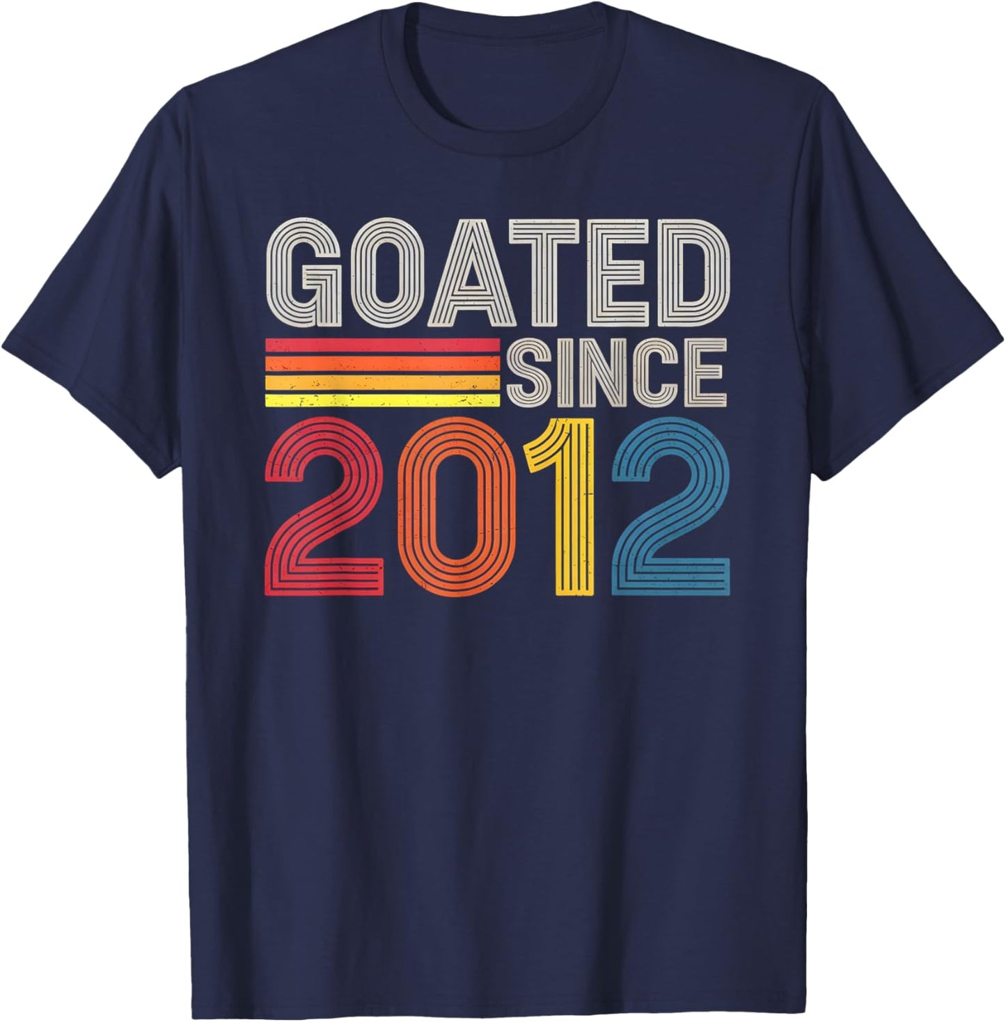 Goated Since 2012 Teen14th Birthday Funny 14Yr Girl Boy Bday T-Shirt - T-Shirt | Navy