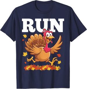 Turkey Run Costume Thanksgiving Running Turkey Trot T-Shirt - T-Shirt | Navy