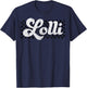 Lolli Grandma Retro Checkered Mothers Day Groovy T-Shirt - T-Shirt | Navy
