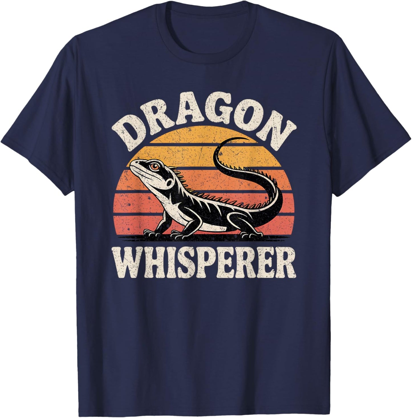 Bearded Dragon Whisperer Funny Vintage Lizard Gecko Kids T-Shirt - T-Shirt | Navy