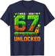 I was 6 Now I’m 7 Unlocked Funny Gamer Birthday T-Shirt - T-Shirt | Navy