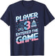 Player 3 Has Entered the Game Gender Reveal T-Shirt - T-Shirt | Navy