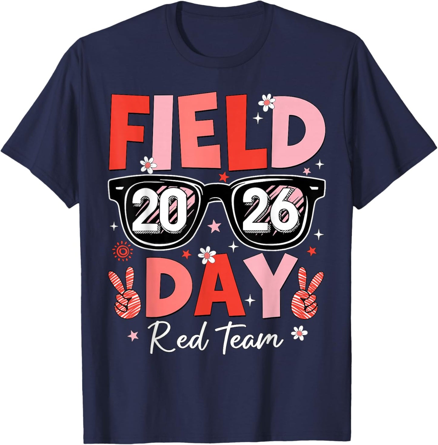 Field Day 2026 Red Team Color Game Competition Boy Girl Kid T-Shirt - T-Shirt | Navy